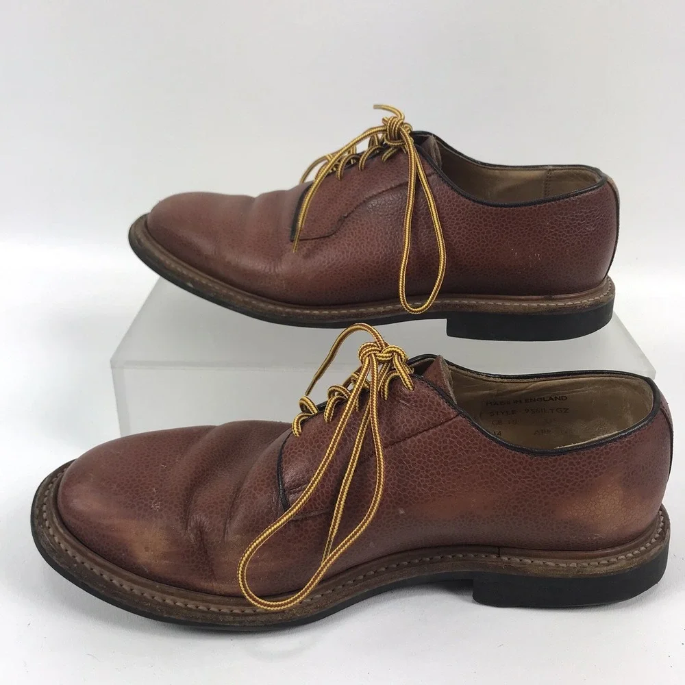 Mark McNairy Derby Shoes Made In England Tan Grain Wholecut‎ Size US 11 9561LTGZ